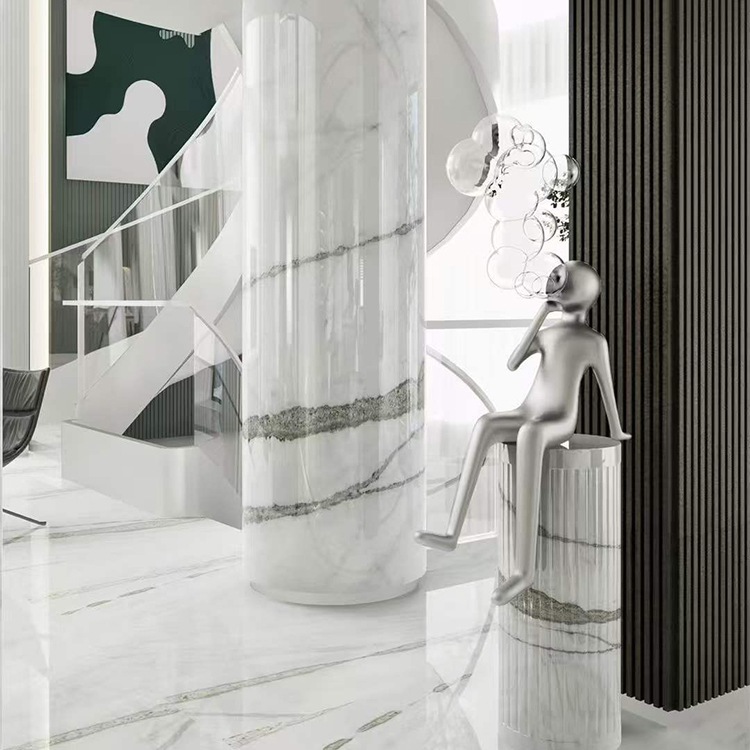 #white lighting marble plinth